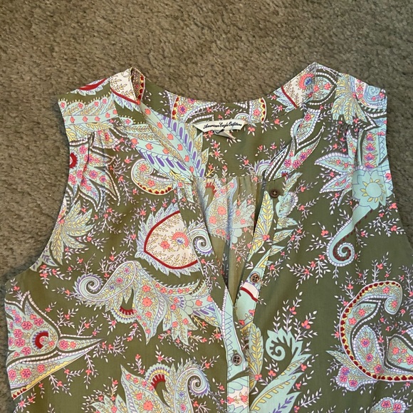 American Eagle sleeveless Paisley print shirt-XXS - Picture 3 of 7